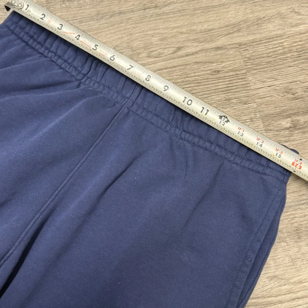 Nike Womens Fleece Sweatpants Navy Blue Straight Leg XL XLG TG Pockets Logo‎